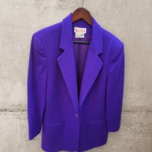 Wool Blazer Purple (14 Petite)
